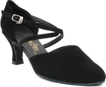 argentine tango shoes-VF 9691-Black Suede (Nubuck)