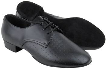 argentine tango shoe-Model VF C916103-Black Perforated Leather