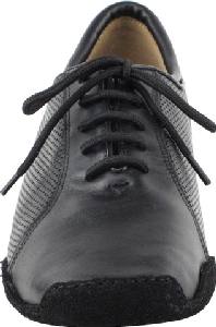 argentine tango shoes-Very Fine Dance Sneakers - VF CD1119-Black Leather-image 2