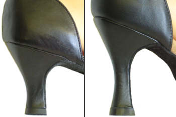 argentine tango shoe-VF 1620 (adjustable) - Ladies Open Toe-Examples of 2.5` & 3` Heel Heights